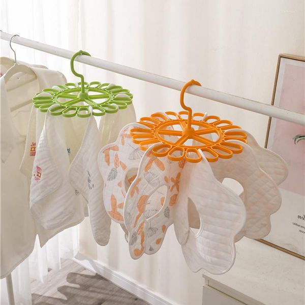 Cintres Sèche-linge Cintre 20 Clips En Plastique Multifonction Rack Linge Pour Bébé Tissu Chaussette Sous-Vêtements Soutien-Gorge À La Maison Organisateur Affichage