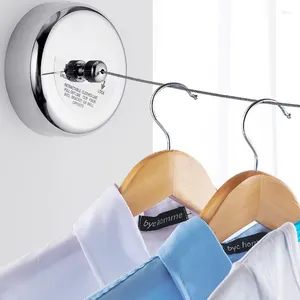 Cintres rétractables en acier inoxydable, support de séchage de vêtements, corde de rangement à domicile, organisateur de sèche-linge, cintre à linge