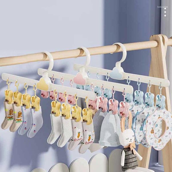 Hangers Nubes Calcetines Clip de secado Baby Artifacto Lindos Niños Home Multifunción Anti-Fall Suministros