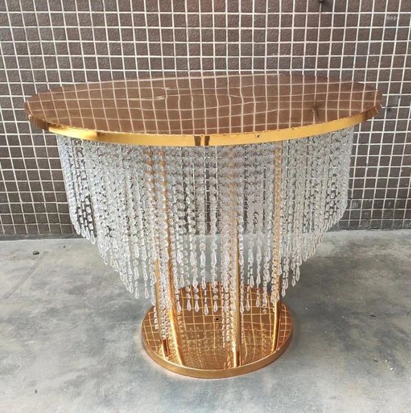 Table à gâteaux en cristal doré, Design de cintres, pour mariage