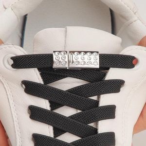 Hangers diamant elastische veters sneakers magnetische slot schoenveters zonder stropdassen 8 mm flats lopen tennis geen tie schoenschoenen accessoires