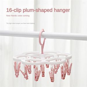 Cintres En Plastique Durable Sèche-linge Rack Coupe-Vent 360 Angle Pivotant Conception Cintre Pliant Avec 16 Clips