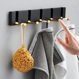 Cintres pliables pour serviettes, 2 façons d'installation, crochet mural, porte-manteau sans poinçon, pour vêtements, pliable, pour salle de bains, cuisine, chambre à coucher