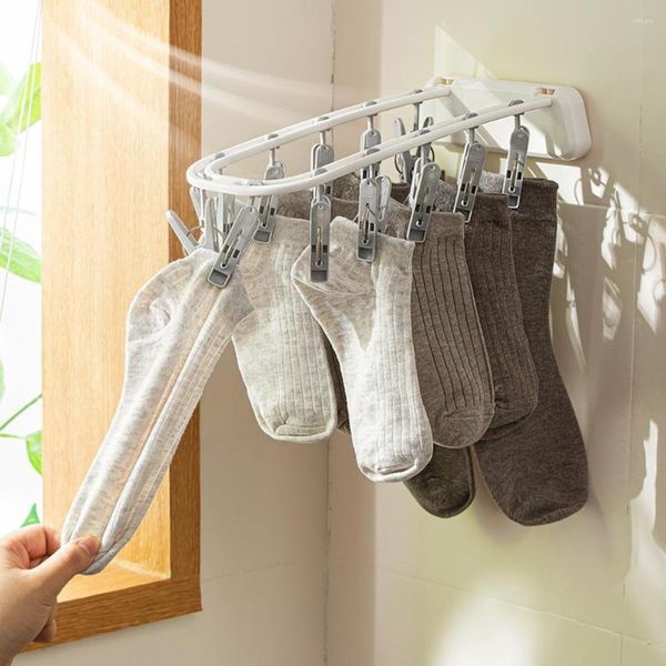 Support de séchage de chaussettes pliable, support de rangement de serviettes de grande capacité pour toilettes