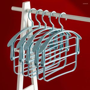 Hangers huishoudelijk droogrek multifunctionele meerlagige meerlagige omkeerbare roterende kledingopslag vouwbroek