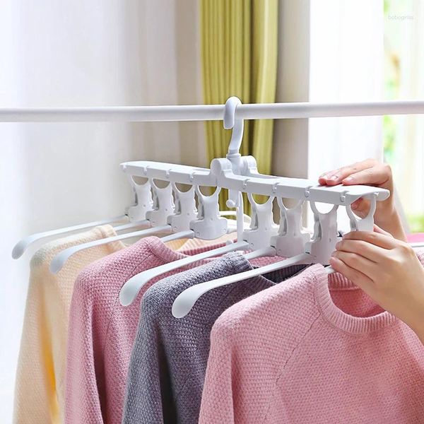 Hangers Ropa mágica Organizador de perchas Multi plegable Anti slip de plástico Slip Space Saving Clothing Relling Rephy Shower