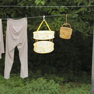 Hangers Mesh Drogen Hangende Mand Sokken Rek Opvouwbare Wasdroger Outdoor Polyester Trui