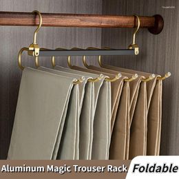 Hangers Multifunctionele Magic Pants Draaibaar Opvouwbaar Roestvrij staal Broekhanger Antislip 6 in 1 rek voor thuisreizen Slaapzaal