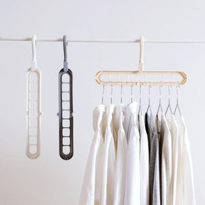 Hangers Multifunctionele kleding Organisator Kleed Holder Kleding Droog opslagrek Kast Haak Garderobe Schuifroterende plastic hanger