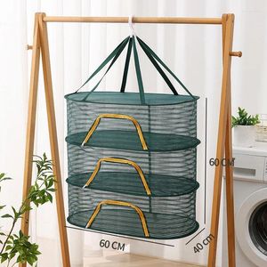 Filet de séchage suspendu multicouche, cintres pliables pour légumes, fruits, herbes, plats secs au soleil, Cage de séchage en Polyester Non toxique