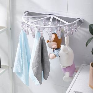 Cintres Pas de poinçonnage Chaussettes Sous-vêtements Supports de séchage en plastique Sèche-cintre avec clips Soutiens-gorge à linge Vêtements de bébé