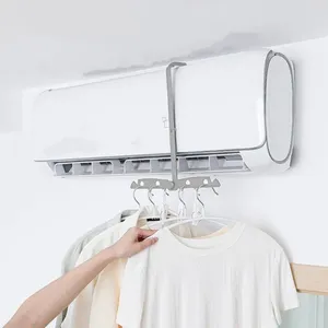 Hangères Climateur d'air en plastique Racks de vêtements suspendus créatifs avec trous Rack de linge pliable Séchante chambre à coucher