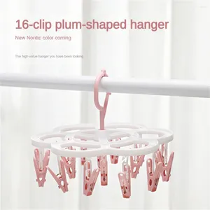 Hangers Plastic Droogrek Organisator met 16 clips Winddicht Duurzame Hanger Drooger 360 Hoek Swivel Design