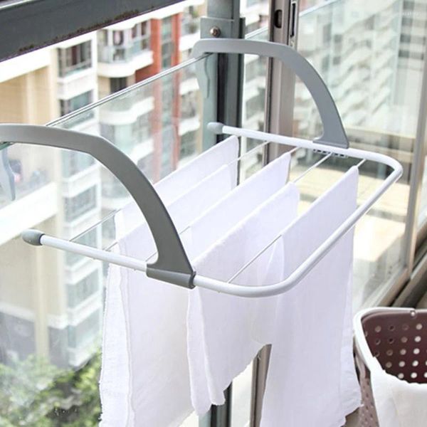 Cintres portables pour séchage de vêtements, porte-serviettes pliable, pour balcon intérieur et extérieur, rangement pour sèche-linge