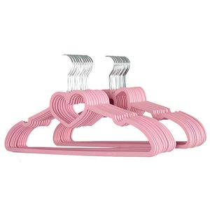 Hangers Rekken 10/15/20 stuks kledinghanger Duurzame hanger ABS hartvormige hanger Kledinghanger voor volwassenen en kinderen benodigdheden roze 230728