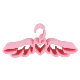 Perchas Bastidores 10/20 piezas Diseño Fly Angel Ropa de plástico Percha para camisas Lindo Bonito Rosa Corazón amoroso Bufanda Ropa interior Perchero 231007