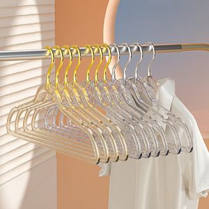 Cintres Racks 10Pcs Acrylique Cintres Cintres pour Magasins de Vêtements Antidérapant Etendoir Armoire Space Saver Vêtements Rack De Stockage 230227