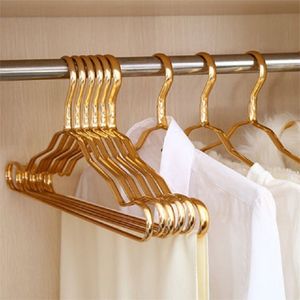 Hangers rekken 10 stks kleding hangers metalen kleding hngers anti-slip aluminium legering droogrek garderobe ruimte spaarder saver hanger opslagrek 230227