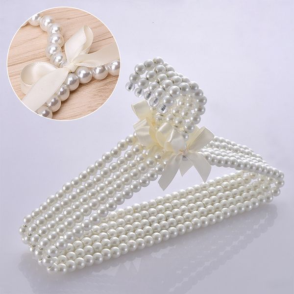 Cintres Racks 10pcs / lot 40cm adulte cintre en plastique perle pour pinces à linge princesse pinces à linge robe de mariée 230830