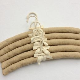 Hangers Racks 38cm Anti slip Jute gewikkelde kleding voor vrouwen schuimtrui dikke gewatteerde jas bruidsmeisje trouwjurk kast