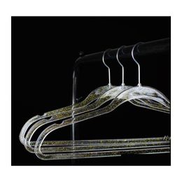 Cintres Racks 4045Cm Antidérapant Transparent Cintre Vêtements En Plastique Invisible Penderie Rack Pae13981 Drop Delivery Maison Jardin Houseke Ot0Pz