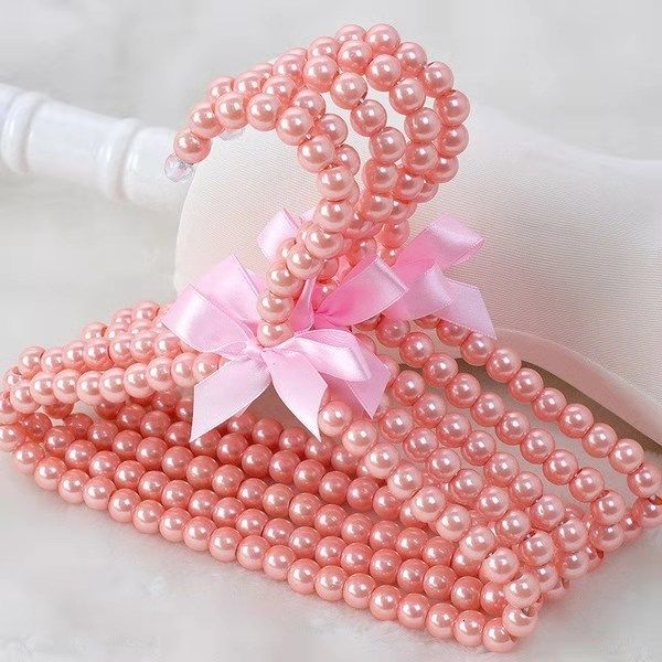 Cintres supports 5/10 pièce bébé vêtements cintre perle arc chien cintre en plastique perle perle cintre 230403