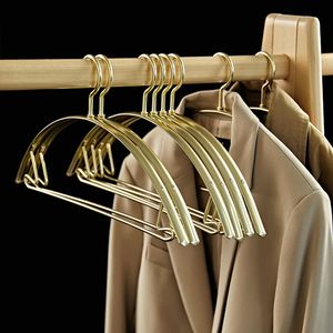 Hangers rekken 5-delige trackloze hanger goud/zilveren aluminium legering kleerkastgarderobe opslagrek huishoudelijke hanger groothandel 230408