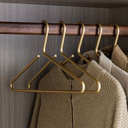 Hangers Racks 5 stks jas hangers massieve aluminium legering naadloze matgouden kleding hanger broek trui opslagrekken garderobe organisator 230518