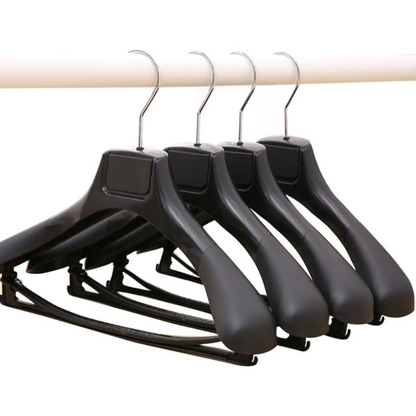 Hangers Racks 5 pièces large épaule en plastique cintre costume cintre sans rail manteau séchage cintres costume pour armoire salle de bain support de rangement 231007