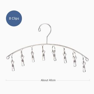 Hangers rekken 6 clips roestvrijstalen winddichte waskledingkledingkledingkleding droogrek hanger voor hangende sokken babydoekluiers
