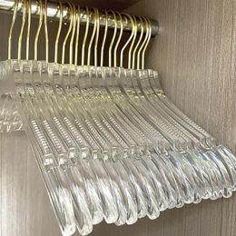 Hangers -rekken 6 pc's transparante acryl kledinghanger rekken half dozijn heldere hangers ideaal voor winkelweergave aanpasbare groothandel 230316