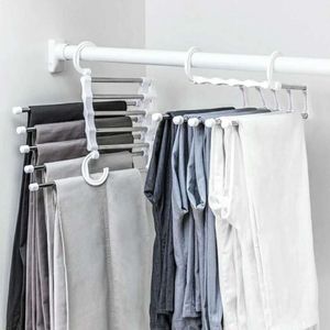 Hangers Rekken Kast Organizer Voor Kleding Multifunctionele 5 In 1 Broek Opbergrek Verstelbare Broek Garderobe