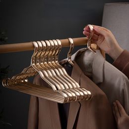 Hangers rekken kledinghanger 5stcs aluminium legering jas hangers anti-slip droogrek garderobe ruimte spaarder kleding opslagrek kleding 230316