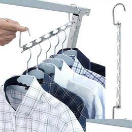 Hangers Rekken Kleerhanger Hangende ketting Metalen stoffen kast Shirts Netjes Bespaar ruimte Organisator voor kledingkastopslag Drop Delivery Home Otc3A