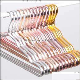 Hangers Racks Clothing HouseKee Organisation Home Garden 5/10pcs Kledinghanger aluminium legeringskled Anti-slip droogrek kledingkastruimte