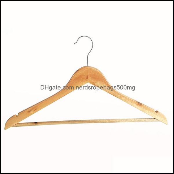 Cintres Racks Vêtements Housekee Organisation Maison Jardin Cintre En Bois Naturel Manteau Pour Sec Et Humide Double Usage En Tissu Rack Non Sl