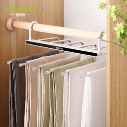 Hangers rekken ecoco vouwpant hanger multifunctionele broek rek roestvrijstalen vouwkleding hanger draagbare spaarruimte broek 230311