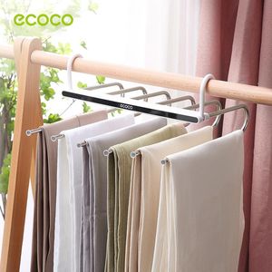 Cintres Racks ECOCO Pliant Pantalon Rack Multifonctionnel Cintre Tige Écharpe Porte-Serviettes Pour Chambre Vêtements Cravate Outils De Stockage