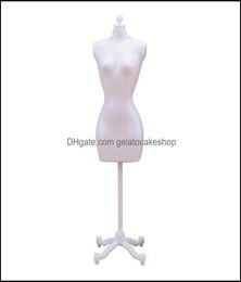 Hangers rekken vrouwelijk mannequin body met standaard decor jurk vorm fl display naad model sieraden drop levering 2021 kleding houseKee7135902