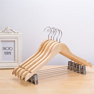 Hangers rekken hoogwaardige kledinghanger houten materiaal winkel el hanger broeken set jurk hanger hat ondergoed haak clip 230403