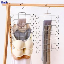 Cintres Racks Accueil Cintre Organisateur D'économie D'espace Pour Débardeur Soutien-Gorge Pyjamas Robe À Bretelles Maillot De Bain Cintres Multicouche Pliant Cravate Rack 230227