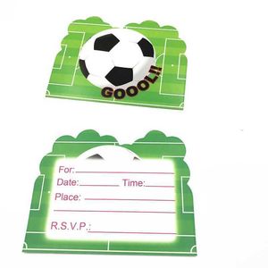 Cintres Racks Enfants Faveur 10 pcs Blanc Football Invitation Carte Événement Fête De Mariage Carte De Voeux Garçon Fête D'anniversaire Papier Merci Carte Fourniture x0710