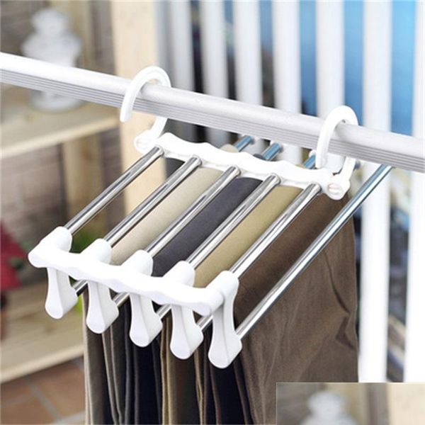 Cintres Racks Magic Rack En Acier Inoxydable Fonction Mti Cintre Pliant Noir Et Pentecôte Vêtements Maison Extérieur Facile À Utiliser 5 5Zb H1 Dh8Nm