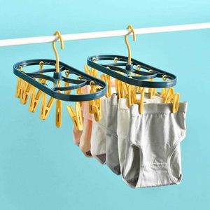 Hangers Rekken Plastic Droogrek Clips Windbestendig Multifunctionele Slaapzaal Huishoudelijk Ondergoed Sokken Klein Droogrek