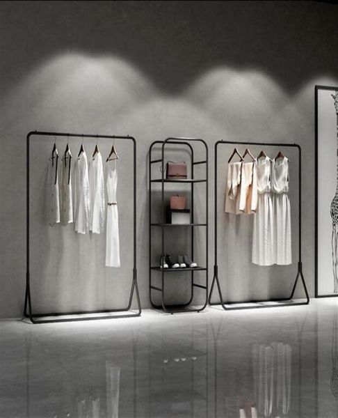 Hangers Racks Tieyi Clothing Store Display Rack Clothes Men039s and Women039s Shelf Floor Type233J9006121