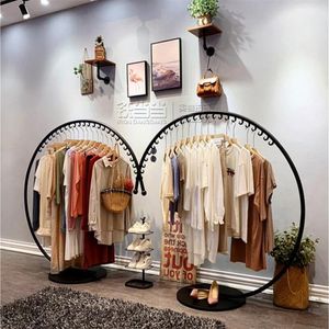 Women's Clothing Store Rack Display Hangers, 2024 Floor-Type Hanging Zhongdao