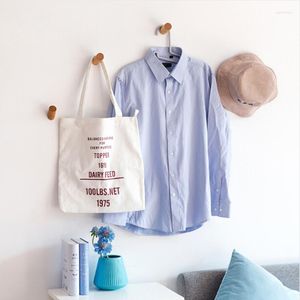 Hangers & Racks Wood Clothes Hanger Wall Mounted Coat Hook Decorative Key Holder Hat Scarf Handbag Storage Bathroom Rack