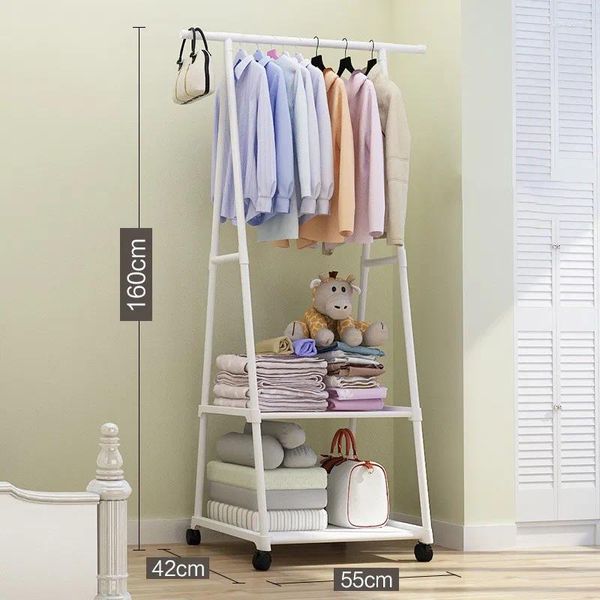 Cintres amovibles pour chambre à coucher, porte-vêtements suspendu avec roulettes, pour manteau sur pied, multifonction, moderne, garde-robe