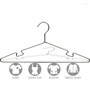 Cintres Slim Metal Suit Hanger avec encoches Boîte de 25 Haut chromé mince et solide pour chemise habillée