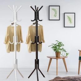 Cintres porte-manteau sur pied en métal, 3 couches, arbre de Hall libre avec 12 crochets, support de cintre en tissu permettant de gagner de l'espace